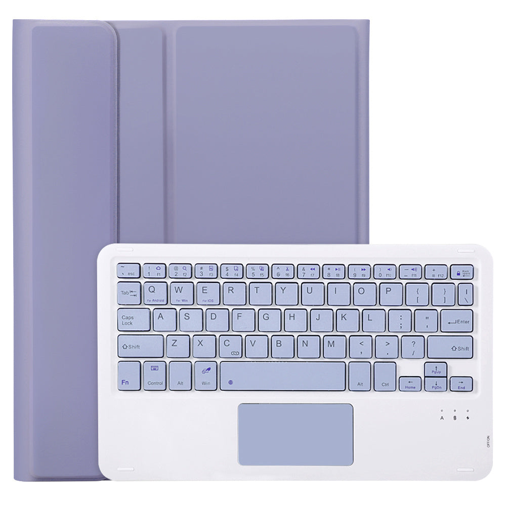 A710B-A For Samsung Galaxy Tab S9 X710 / X716B / X718U TPU+PU Leather Flip Cover with Touchpad Bluetooth Keyboard, Pen Slot Tablet Case