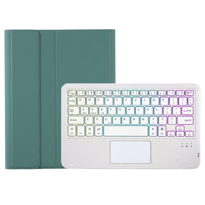A710B-AS For Samsung Galaxy Tab S9 X710 / X716B / X718U Backlit Bluetooth Keyboard with Touchpad, Pen Slot PU+TPU Tablet Case