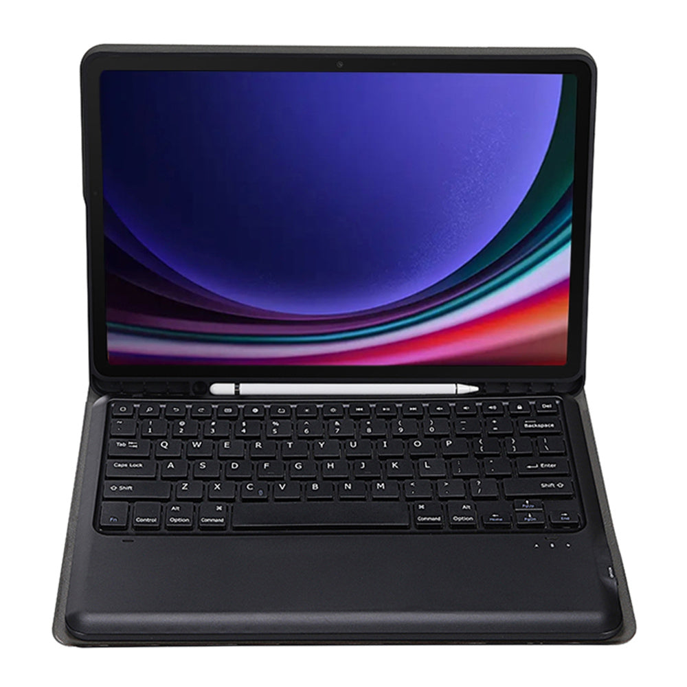 A810B For Samsung Galaxy Tab S9+ X810 / X816 / X818 Detachable Bluetooth Keyboard Case Shockproof Tablet Cover with Pen Slot