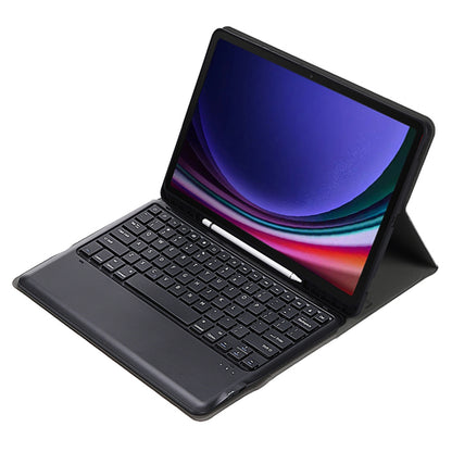 A810B For Samsung Galaxy Tab S9+ X810 / X816 / X818 Detachable Bluetooth Keyboard Case Shockproof Tablet Cover with Pen Slot