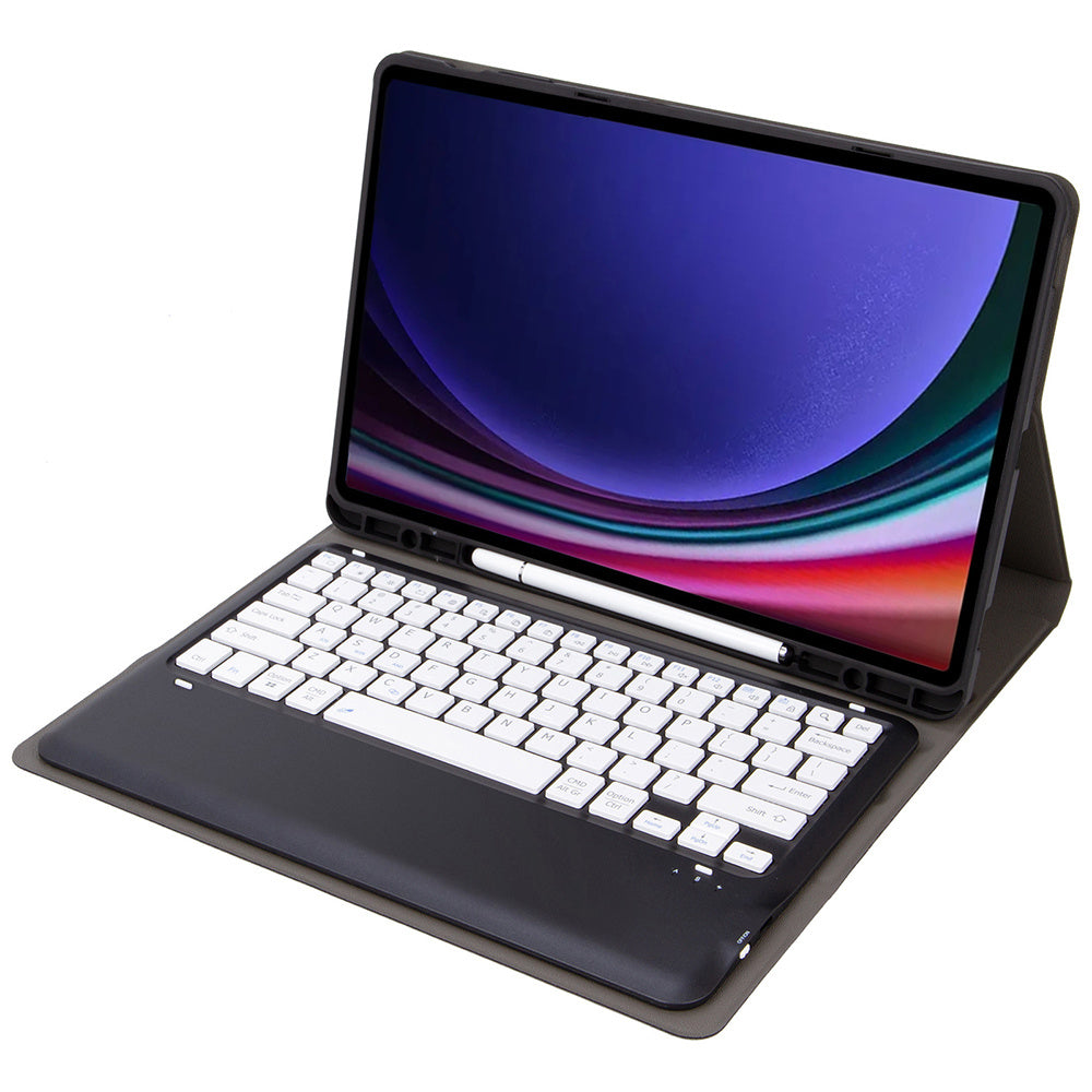 A810B For Samsung Galaxy Tab S9+ X810 / X816 / X818 Detachable Bluetooth Keyboard Case Shockproof Tablet Cover with Pen Slot