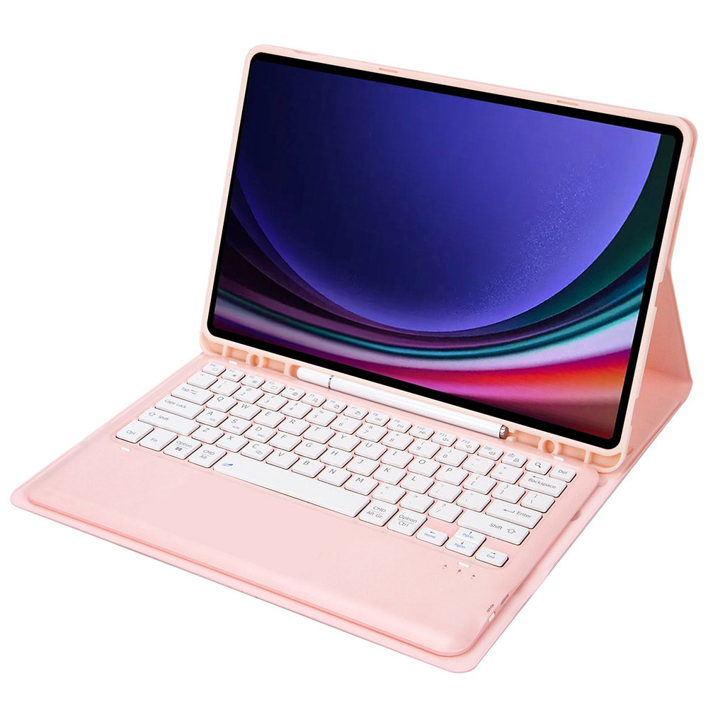 A810B For Samsung Galaxy Tab S9+ X810 / X816 / X818 Detachable Bluetooth Keyboard Case Shockproof Tablet Cover with Pen Slot