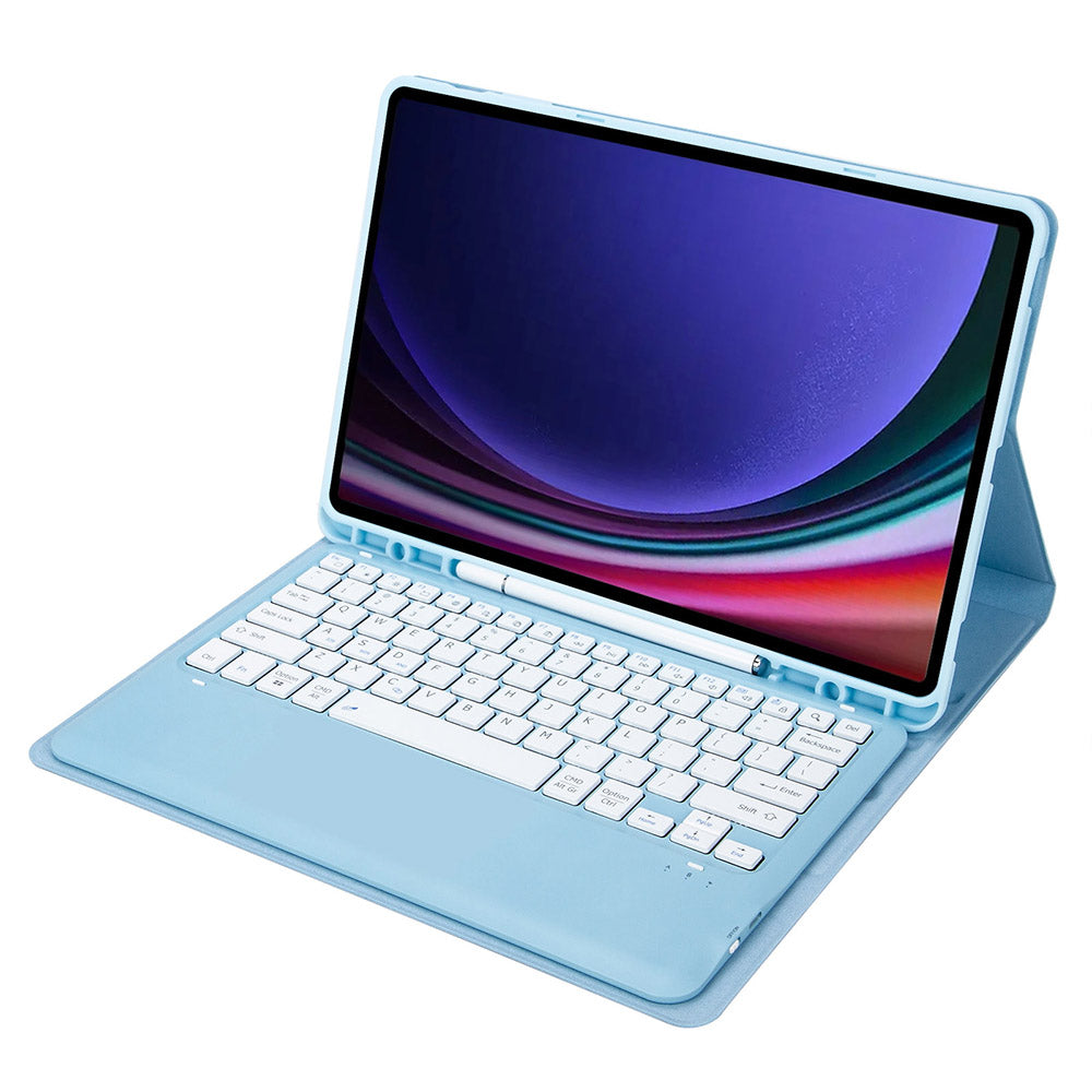 A810B For Samsung Galaxy Tab S9+ X810 / X816 / X818 Detachable Bluetooth Keyboard Case Shockproof Tablet Cover with Pen Slot