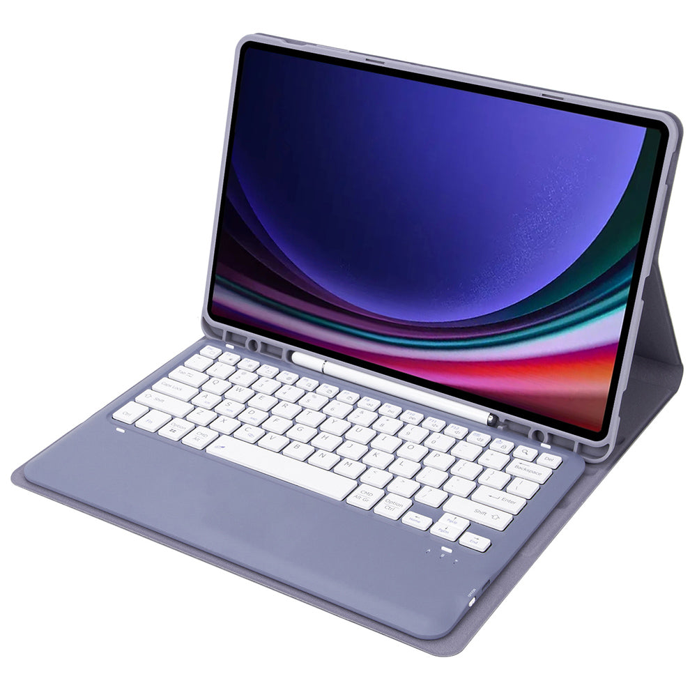 A810B For Samsung Galaxy Tab S9+ X810 / X816 / X818 Detachable Bluetooth Keyboard Case Shockproof Tablet Cover with Pen Slot