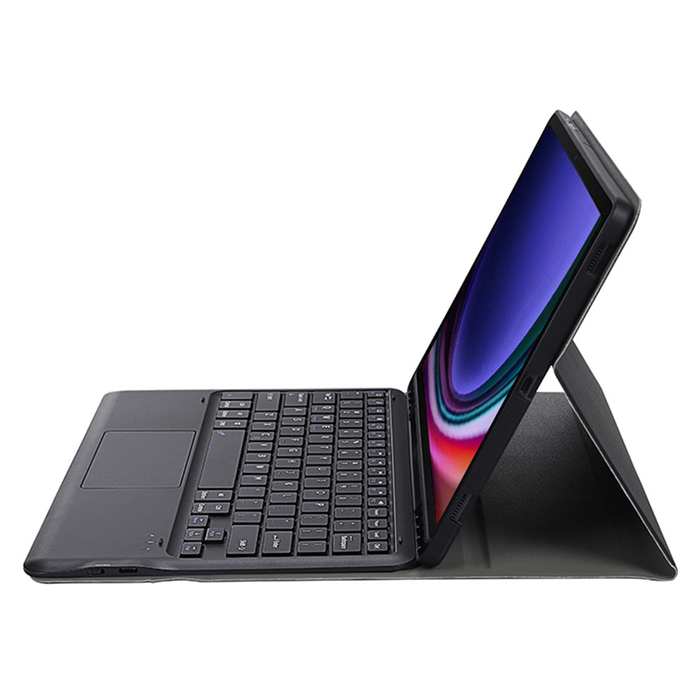 A810B-A For Samsung Galaxy Tab S9+ X810 / X816 / X818 Detachable Bluetooth Keyboard Case with Touchpad, Protective Tablet Case