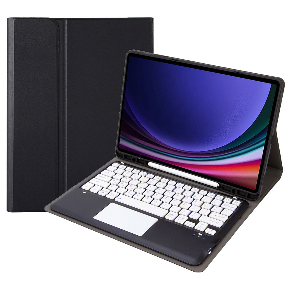 A810B-A For Samsung Galaxy Tab S9+ X810 / X816 / X818 Detachable Bluetooth Keyboard Case with Touchpad, Protective Tablet Case