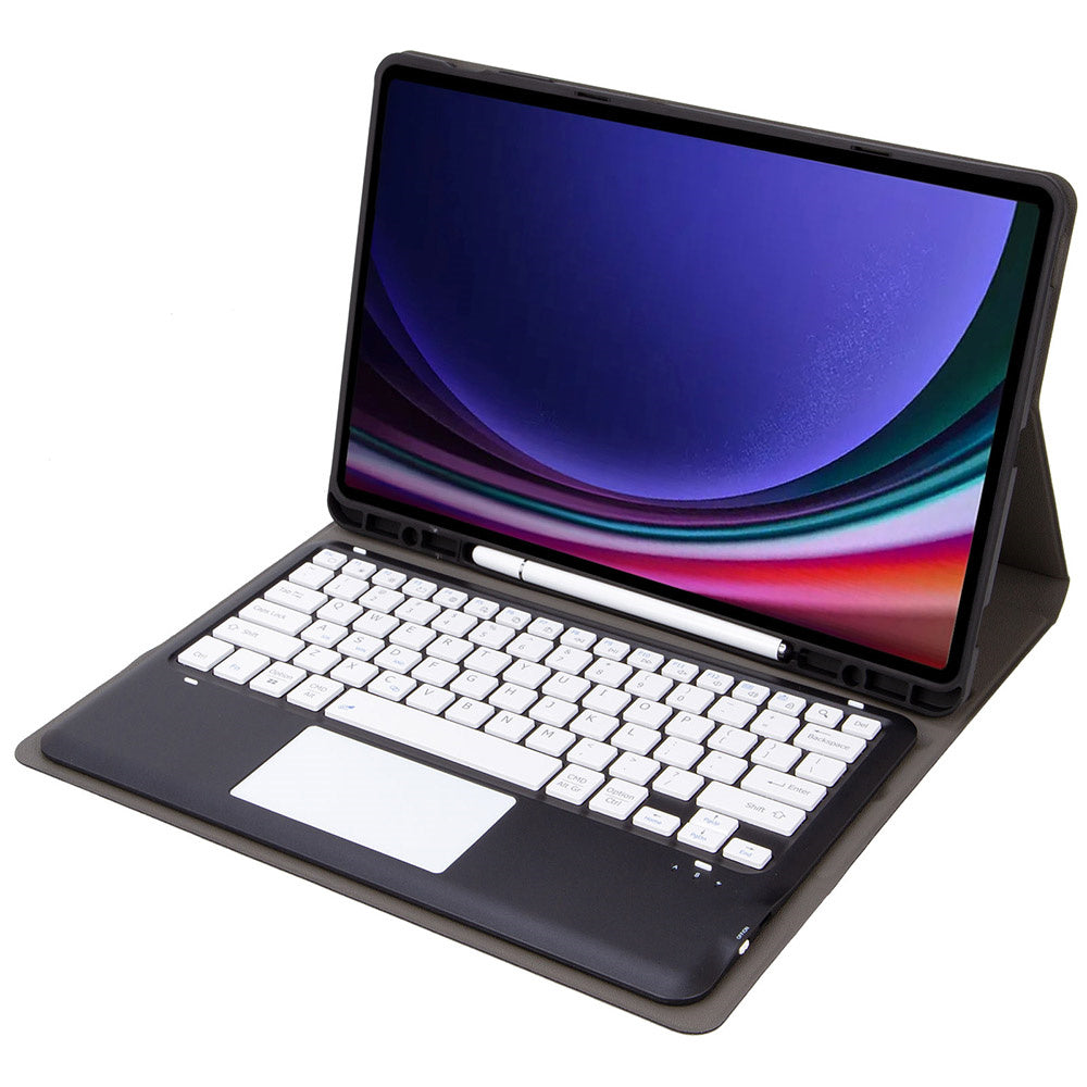 A810B-A For Samsung Galaxy Tab S9+ X810 / X816 / X818 Detachable Bluetooth Keyboard Case with Touchpad, Protective Tablet Case