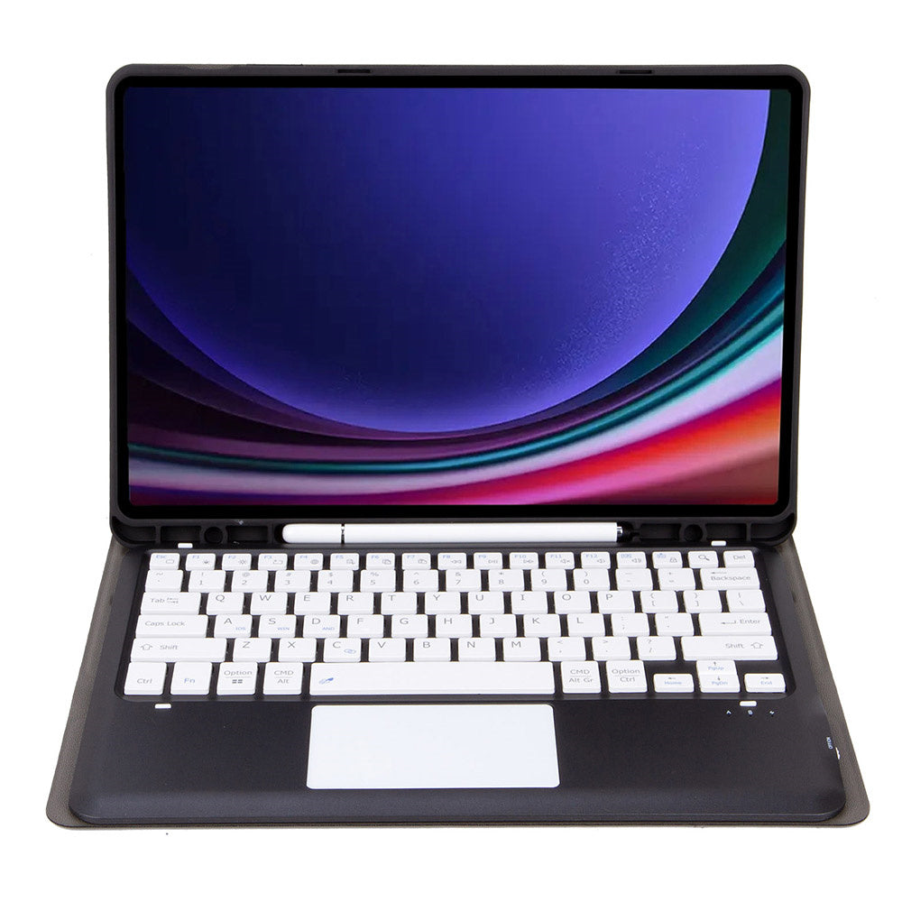A810B-A For Samsung Galaxy Tab S9+ X810 / X816 / X818 Detachable Bluetooth Keyboard Case with Touchpad, Protective Tablet Case