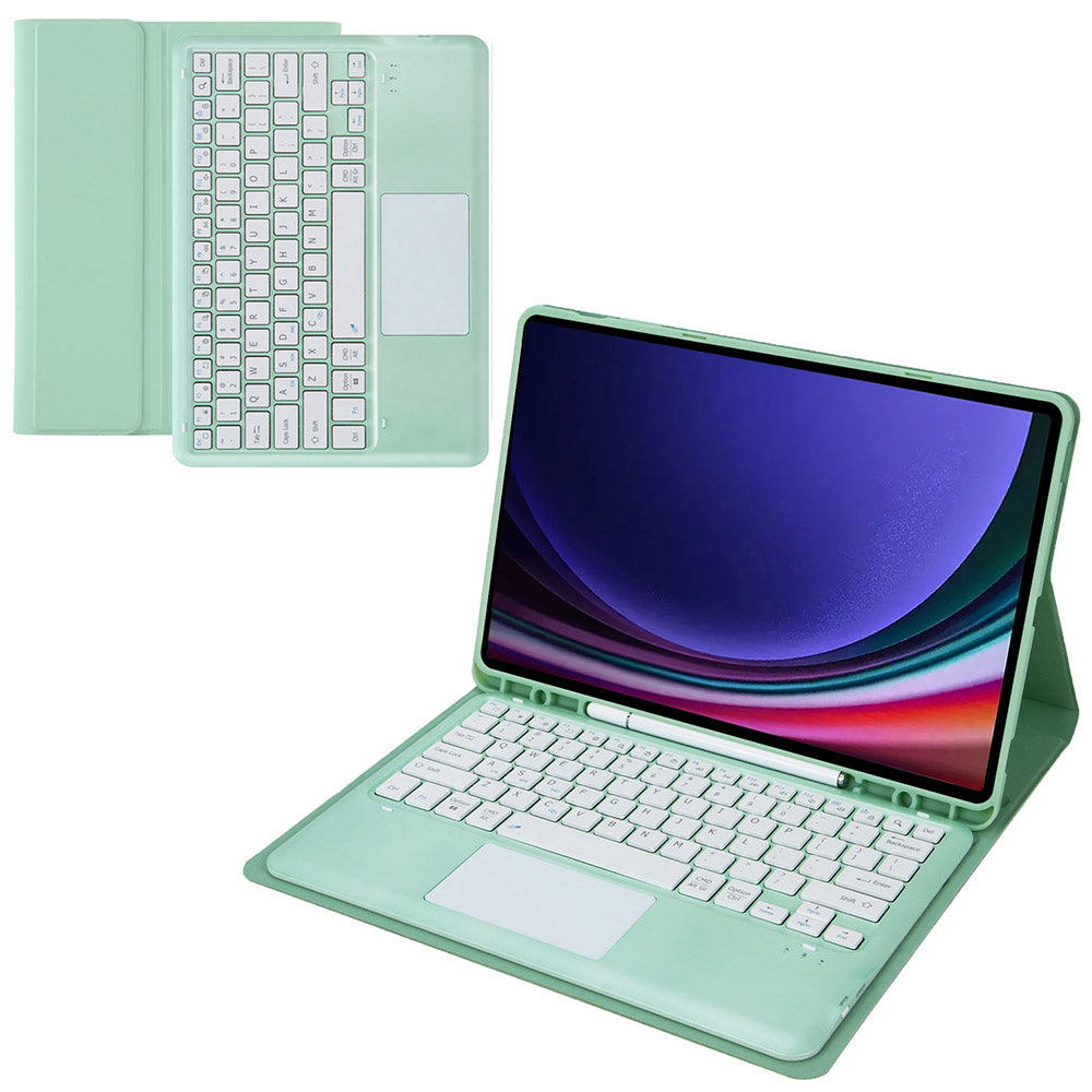 A810B-A For Samsung Galaxy Tab S9+ X810 / X816 / X818 Detachable Bluetooth Keyboard Case with Touchpad, Protective Tablet Case