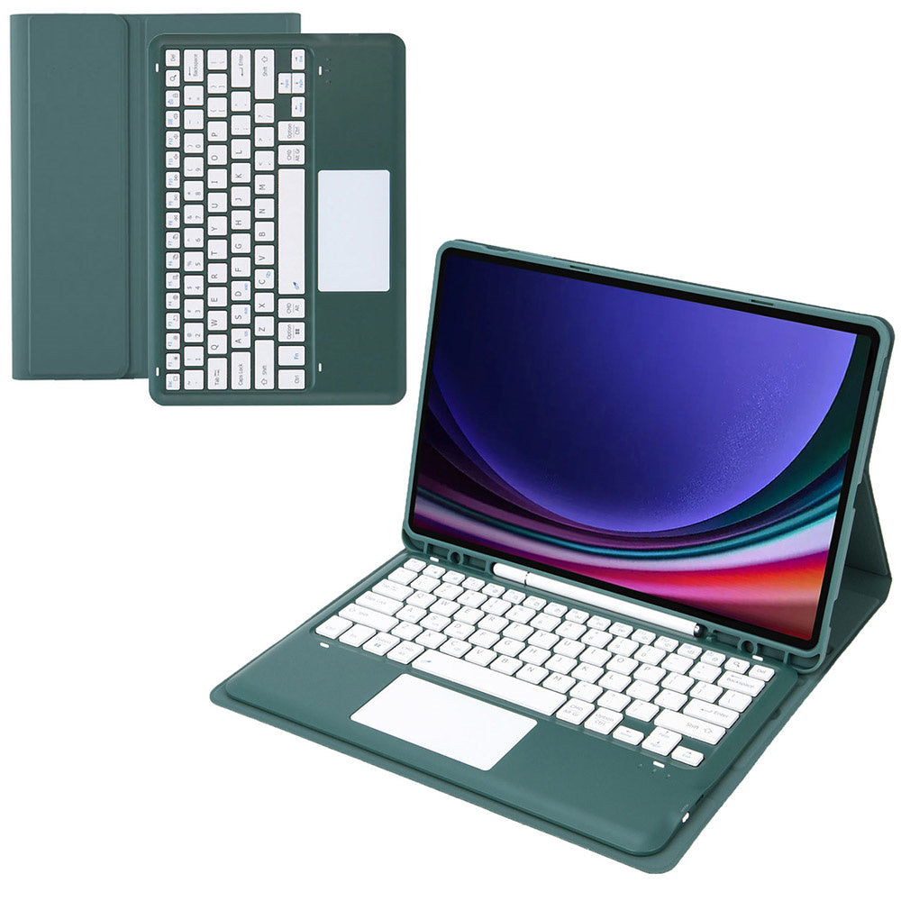 A810B-A For Samsung Galaxy Tab S9+ X810 / X816 / X818 Detachable Bluetooth Keyboard Case with Touchpad, Protective Tablet Case