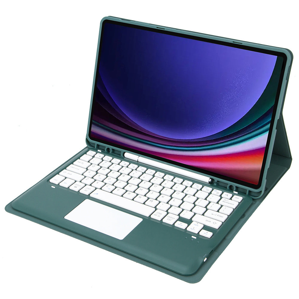 A810B-A For Samsung Galaxy Tab S9+ X810 / X816 / X818 Detachable Bluetooth Keyboard Case with Touchpad, Protective Tablet Case