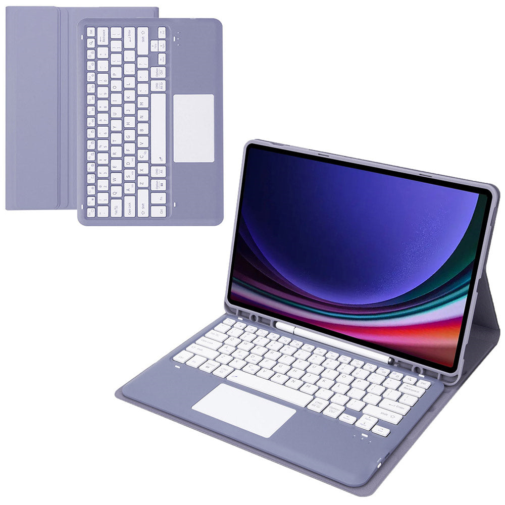 A810B-A For Samsung Galaxy Tab S9+ X810 / X816 / X818 Detachable Bluetooth Keyboard Case with Touchpad, Protective Tablet Case