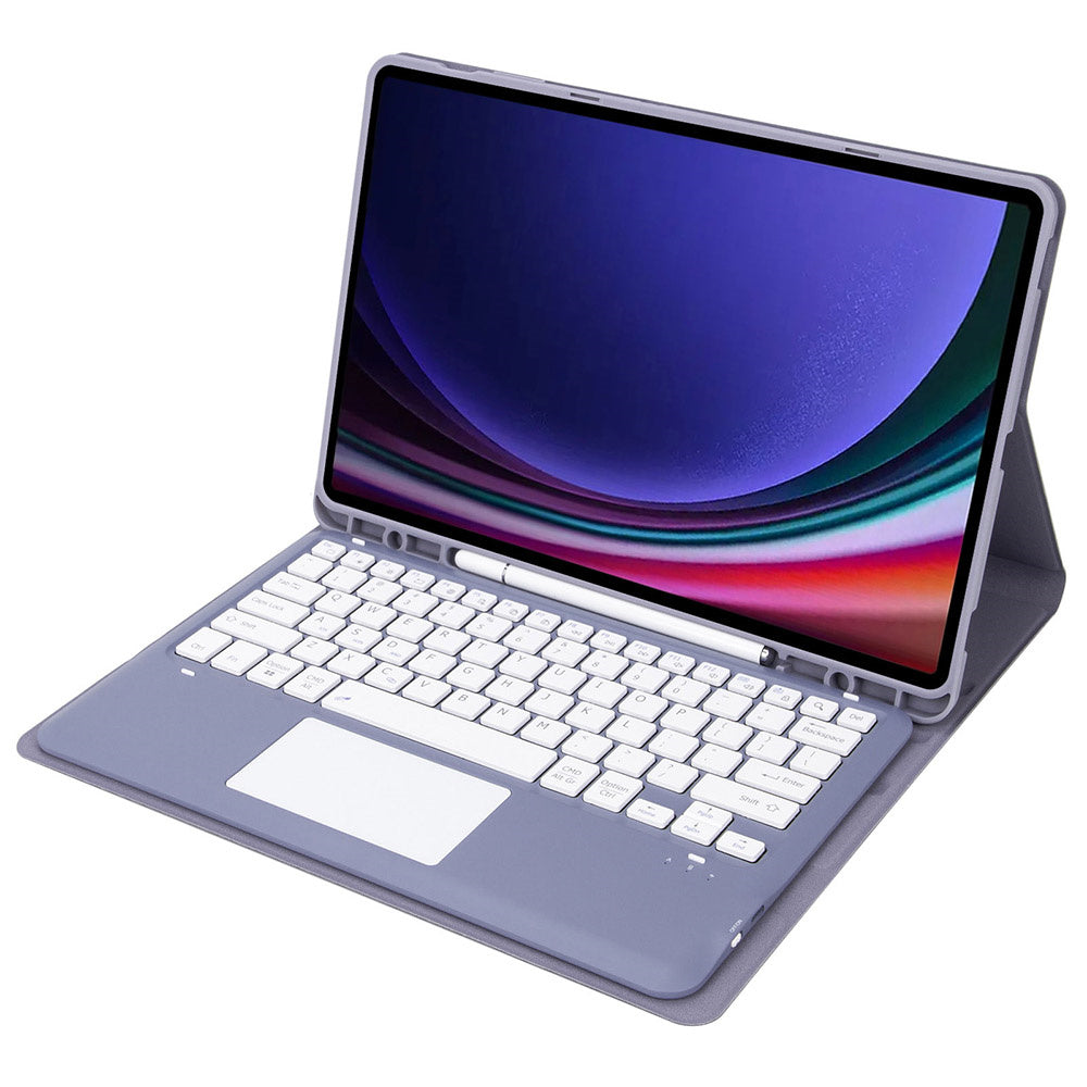 A810B-A For Samsung Galaxy Tab S9+ X810 / X816 / X818 Detachable Bluetooth Keyboard Case with Touchpad, Protective Tablet Case