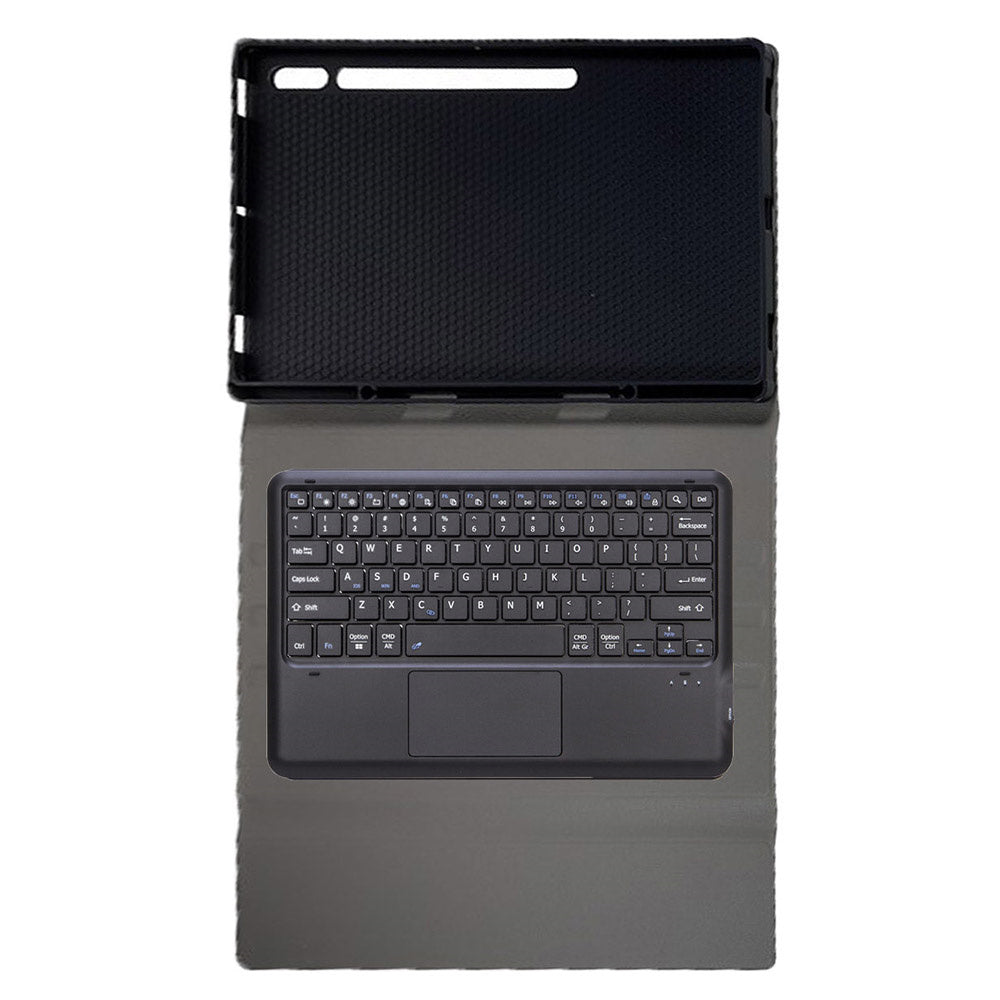 A910B-A For Samsung Galaxy Tab S9 Ultra X910 / X916B / X918U Removable Bluetooth Keyboard with TouchPad Protective Case