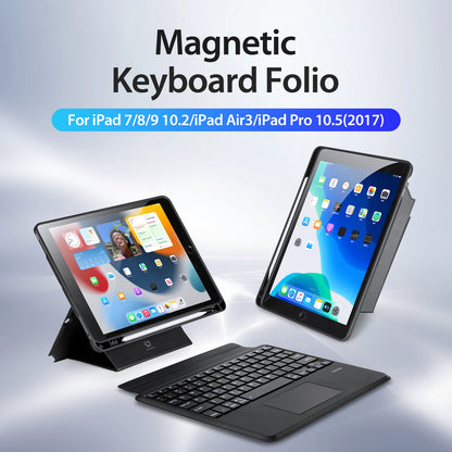 DUX DUCIS for iPad Air 10.5 inch (2019)  /  Pro 10.5-inch (2017)  /  10.2 (2021)  /  (2020)  /  (2019) Bluetooth Keyboards Magnetic Detachable Tablet Stand Case