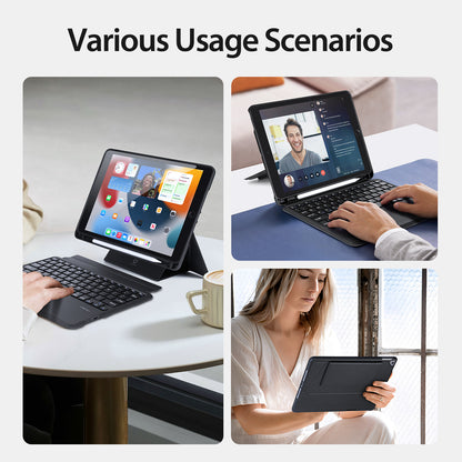 DUX DUCIS for iPad Air 10.5 inch (2019)  /  Pro 10.5-inch (2017)  /  10.2 (2021)  /  (2020)  /  (2019) Bluetooth Keyboards Magnetic Detachable Tablet Stand Case