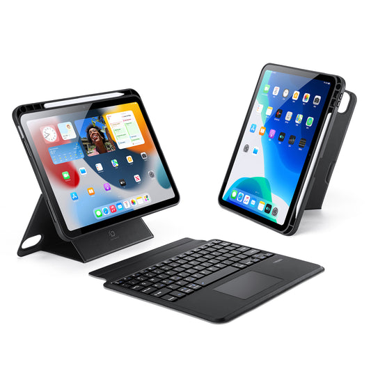 DUX DUCIS Magnetic Detachable Bluetooth Keyboards for iPad 10.9 (2022) Folio Flip Tablet Stand Leather Case