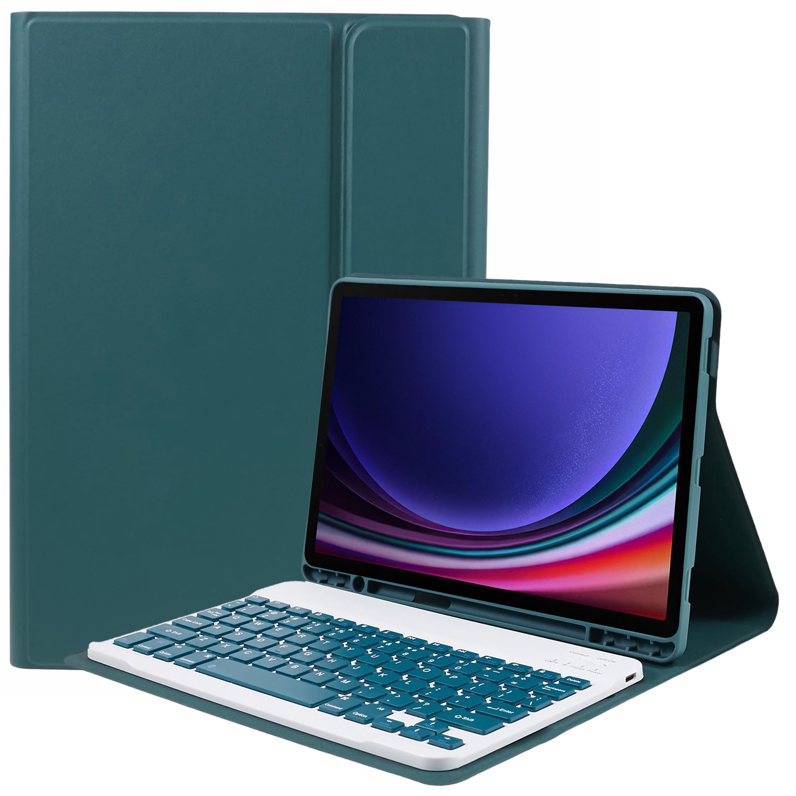 SK-X710 For Samsung Galaxy Tab S9 (X710 / 716B / 718U) Slim Bluetooth Keyboard Anti-Drop PU+PC Tablet Case
