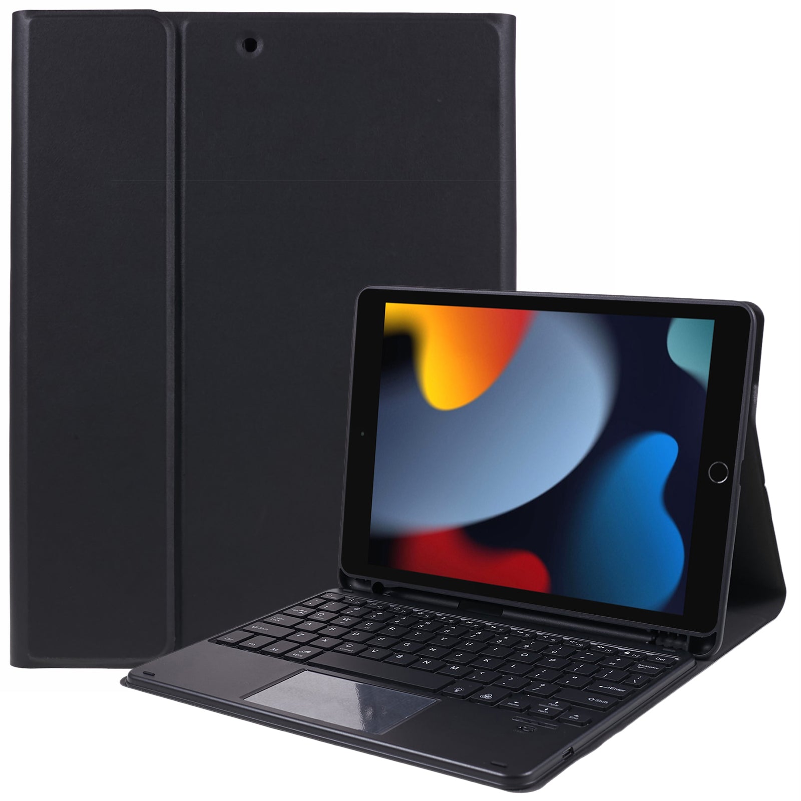 TP-1029C For iPad 10.2 (2021) / (2019) / (2020) / iPad Air 10.5 inch (2019) / iPad Pro 10.5-inch (2017) Bluetooth Keyboard with Backlit, Touchpad,  PU+PC Tablet Case