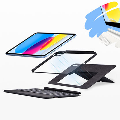 U8 Magnetic Detachable Bluetooth Keyboard for iPad 10.9 (2022) Tablet Stand Leather Case Ultra Slim with Touchpad