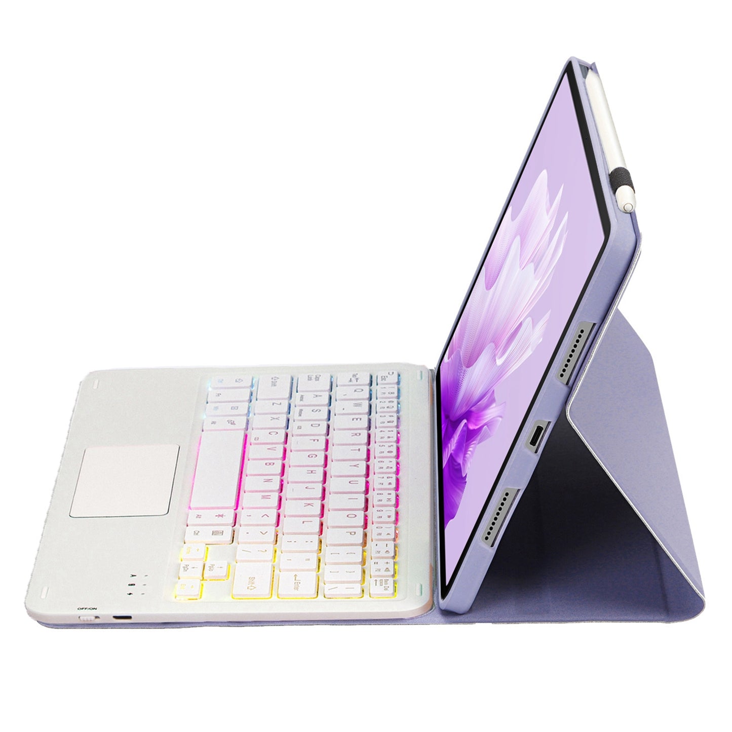 AH14-AS For Huawei MatePad Air 11.5 inch (2023) Detachable Bluetooth Keyboard Case with Touchpad 3 Colors Backlight