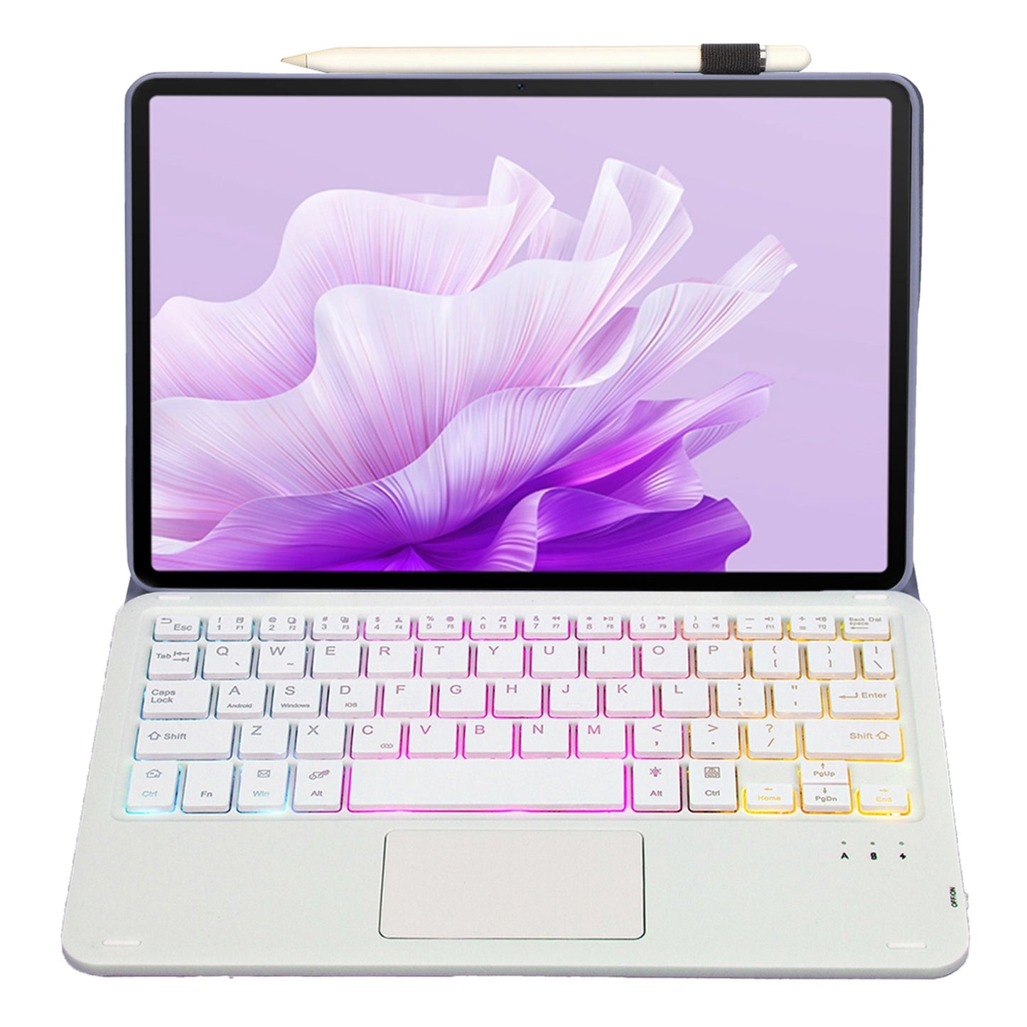 AH14-AS For Huawei MatePad Air 11.5 inch (2023) Detachable Bluetooth Keyboard Case with Touchpad 3 Colors Backlight