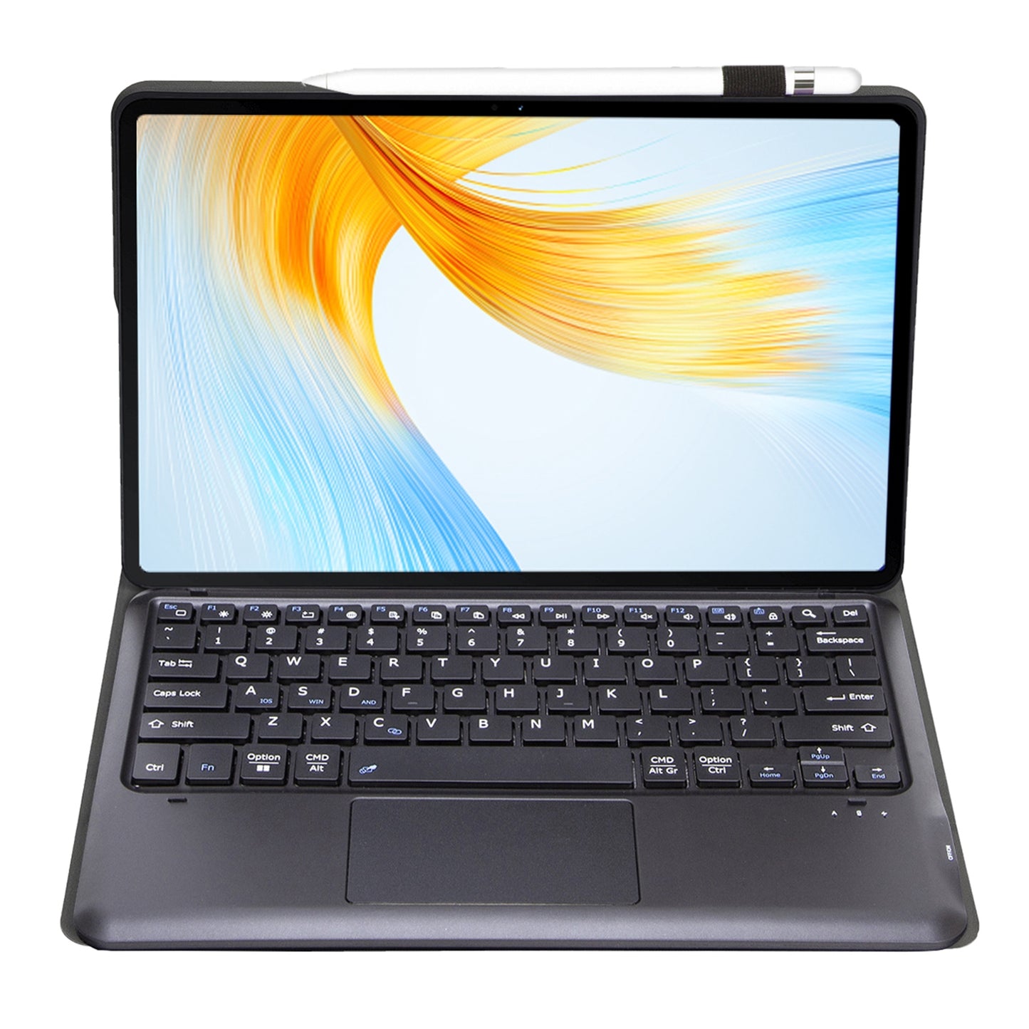 AH16-A For Honor MagicPad 13 Detachable Bluetooth Keyboard Smart Tablet Case with Touchpad Pen Loop