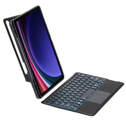 T710B-AS Detachable Bluetooth Keyboard for Samsung Galaxy Tab S9 X710 716B 718U Magnetic Tablet Case Stand with Pen Slot