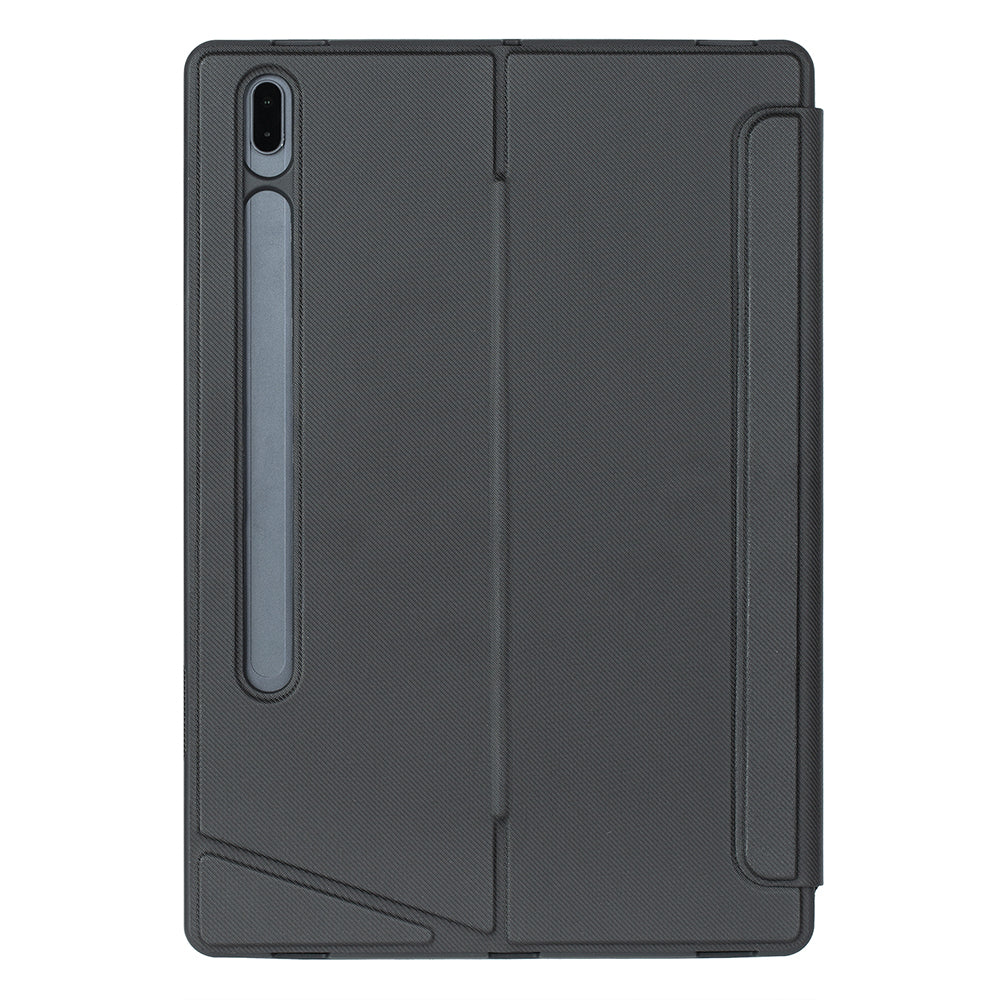 T970B-AS for Samsung Galaxy Tab S7+ T970  /  S7 FE T730  /  S8+ X800 Detachable Bluetooth Keyboard Smart Tablet Case with Touchpad  /  Backlight