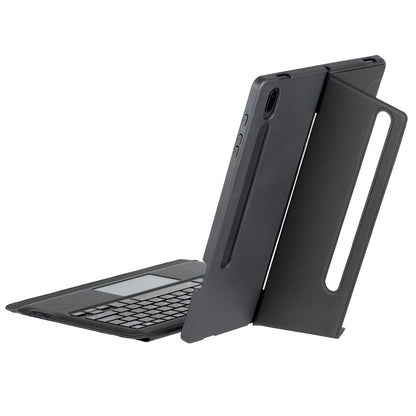 T970B-AS for Samsung Galaxy Tab S7+ T970  /  S7 FE T730  /  S8+ X800 Detachable Bluetooth Keyboard Smart Tablet Case with Touchpad  /  Backlight