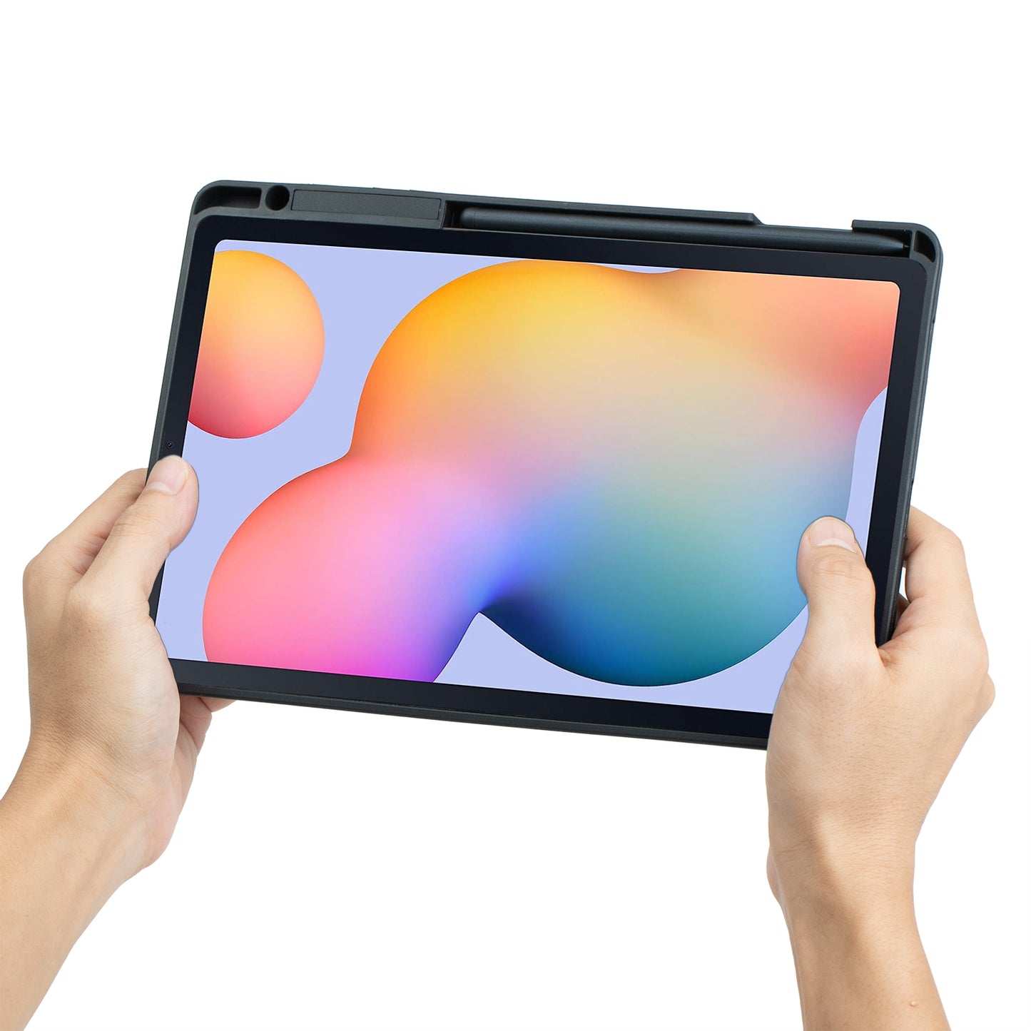 TA08B-AS for Samsung Galaxy Tab S6 Lite  /  S6 Lite (2022) Removable Bluetooth Keyboard Leather Tablet Case Stand with Pen Holder