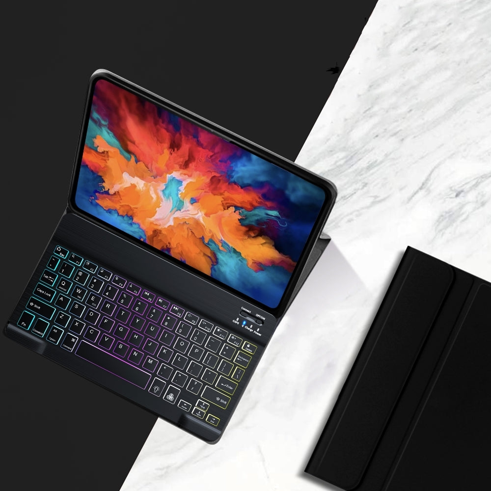 For Lenovo Tab P11 TB-J606F / L 2 in 1 Bluetooth Keyboard Tablet Leather Case Stand with Backlight