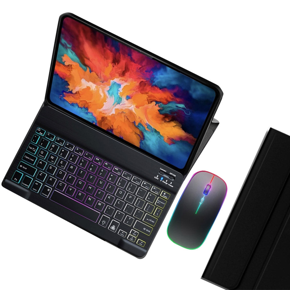 For Lenovo Tab P11 TB-J606F / L Backlight 2 in 1 Bluetooth Keyboard Tablet Case Stand with Mouse