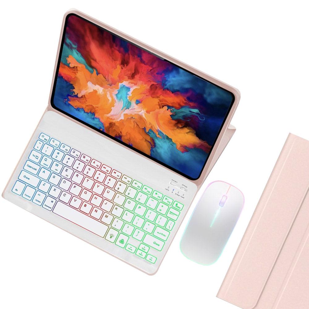 For Lenovo Tab P11 TB-J606F / L Backlight 2 in 1 Bluetooth Keyboard Tablet Case Stand with Mouse