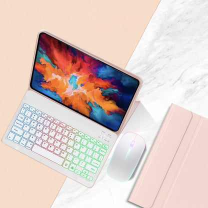 For Lenovo Tab P11 TB-J606F / L Backlight 2 in 1 Bluetooth Keyboard Tablet Case Stand with Mouse