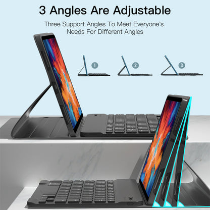 For Lenovo Tab P11 TB-J606F / L Backlight 2 in 1 Bluetooth Keyboard Tablet Case Stand with Mouse