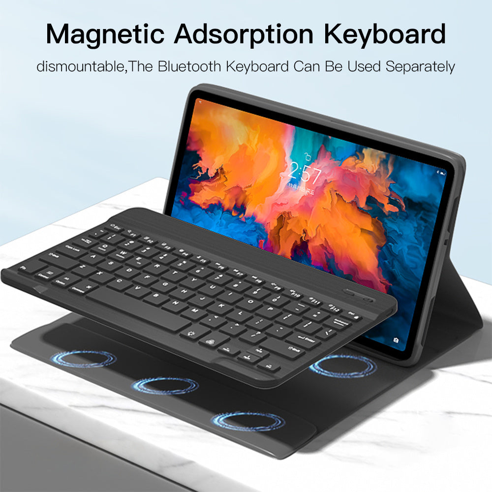 For Lenovo Tab P11 TB-J606F / L Backlight 2 in 1 Bluetooth Keyboard Tablet Case Stand with Mouse