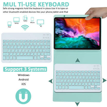 SK-3016 For iPad Pro 11 (2020) / (2021) / (2022) / (2018) / iPad Air (2020) / (2022) Bluetooth Keyboard Shockproof PU+TPU Tablet Case