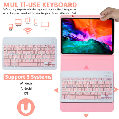 SK-3016 For iPad Pro 11 (2020) / (2021) / (2022) / (2018) / iPad Air (2020) / (2022) Bluetooth Keyboard Shockproof PU+TPU Tablet Case