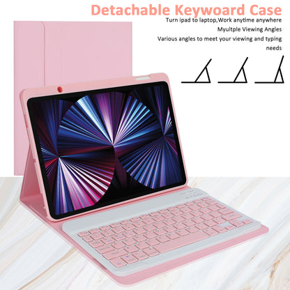 SK-3016 For iPad Pro 11 (2020) / (2021) / (2022) / (2018) / iPad Air (2020) / (2022) Bluetooth Keyboard Shockproof PU+TPU Tablet Case