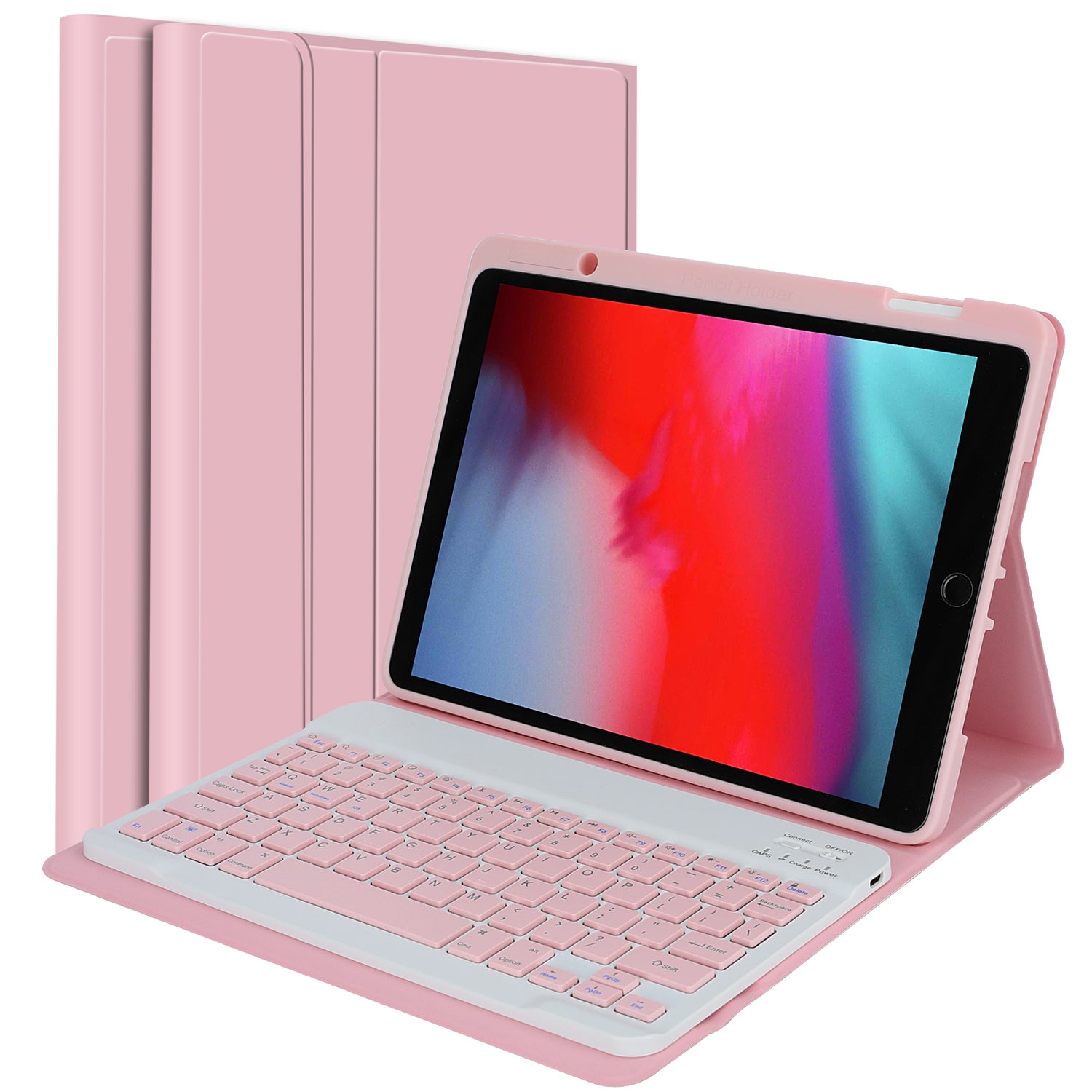 SK-3012 For iPad Air 10.5 inch (2019) / Pro 10.5-inch (2017) / iPad 10.2 (2021) / (2019) / (2020) Bluetooth Keyboard Tablet Case PU+TPU Protective Cover