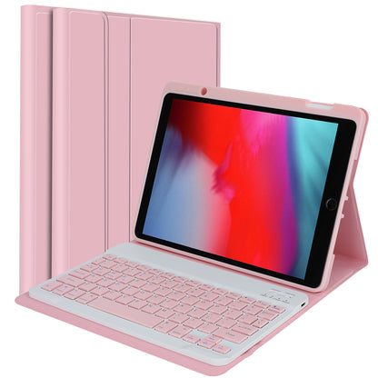SK-3012 For iPad Air 10.5 inch (2019) / Pro 10.5-inch (2017) / iPad 10.2 (2021) / (2019) / (2020) Bluetooth Keyboard Tablet Case PU+TPU Protective Cover
