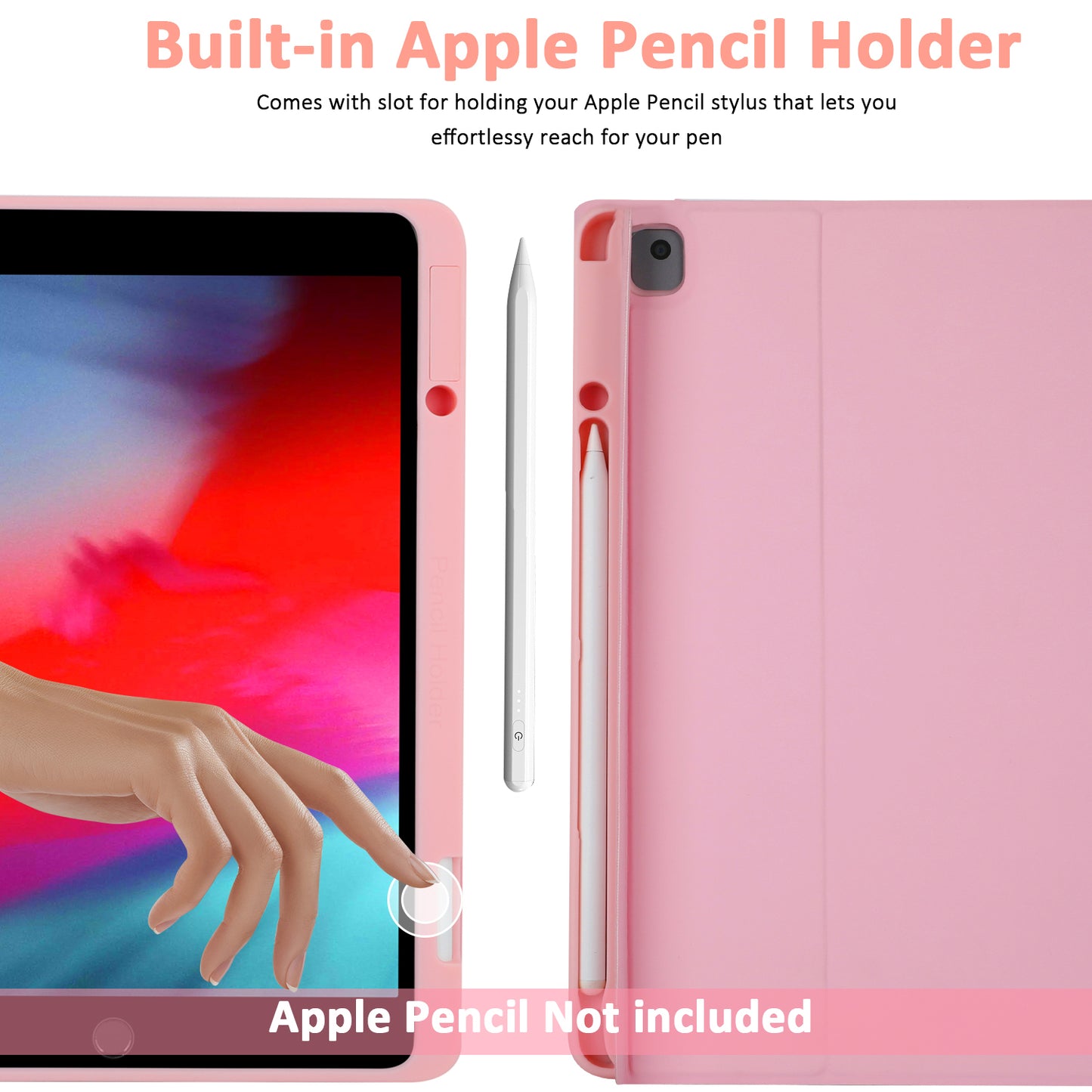 SK-3012 For iPad Air 10.5 inch (2019) / Pro 10.5-inch (2017) / iPad 10.2 (2021) / (2019) / (2020) Bluetooth Keyboard Tablet Case PU+TPU Protective Cover