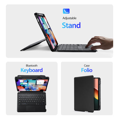 DUX DUCIS For Xiaomi Pad 5 / Pad 5 Pro 3 in 1 Magnetic Detachable Bluetooth Keyboard PU Leather Tablet Case