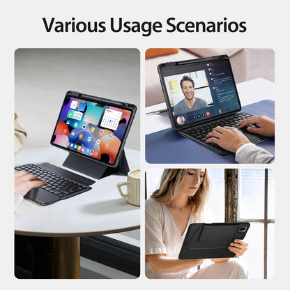 DUX DUCIS For Xiaomi Pad 5 / Pad 5 Pro 3 in 1 Magnetic Detachable Bluetooth Keyboard PU Leather Tablet Case