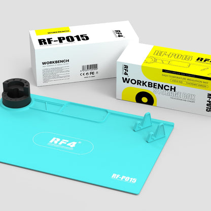 RF4 RF-PO15 Phone Repair Pad Silicone High Temperature Maintenance Mat with Storage Bracket for BGA Soldering Station