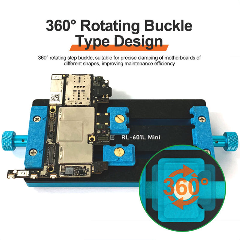 RELIFE RL-601F Mini 360-degree Rotating Fixture Support Chip PCB Removal Mainboard Welding IC Repair