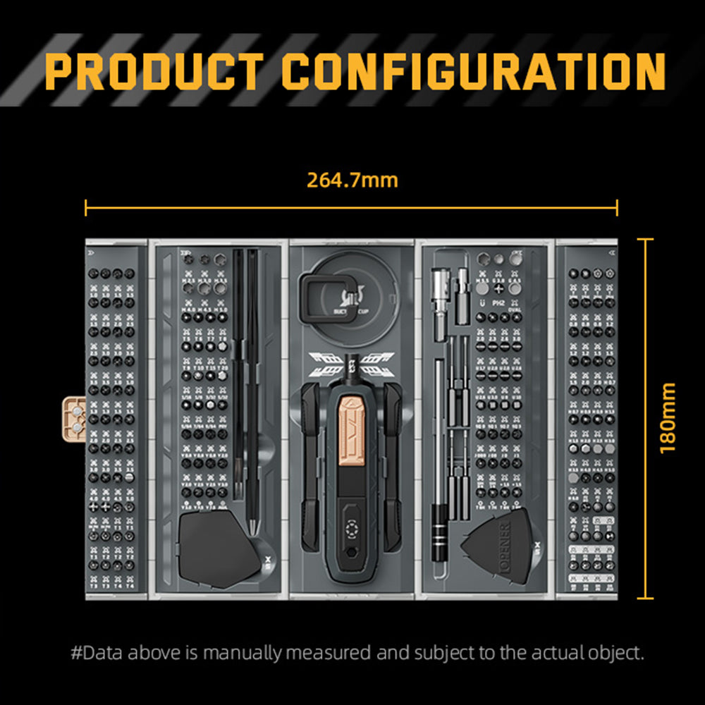 JAKEMY JM-8192 180 in 1 High Precision Screwdriver Tool Set with Bits for Mobile Phone, Tablet, Camera Repair