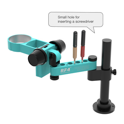 RF4 RF-FO19 Adjustable Stand Holder for Microscope Desktop Support Bracket with Folding Swing Arm