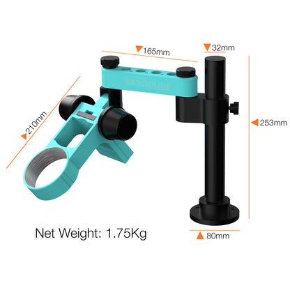 RF4 RF-FO19 Adjustable Stand Holder for Microscope Desktop Support Bracket with Folding Swing Arm